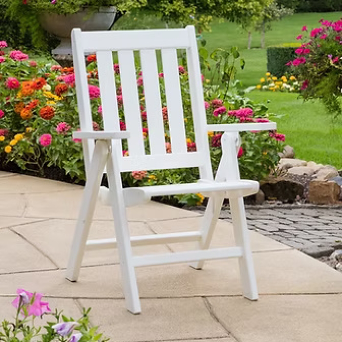 Folding Dining Chair - White